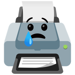 Crying face and Printer