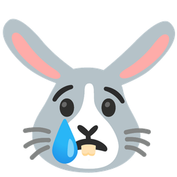 Crying face and Rabbit face