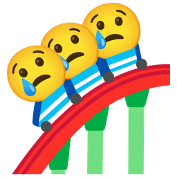 Crying face and Roller coaster