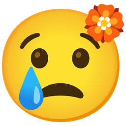 Crying face and Rosette