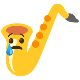 Crying face and Saxophone