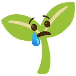 Crying face and Seedling