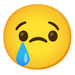 Crying face and Smiling face with smiling eyes