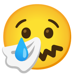 Crying face and Sneezing face
