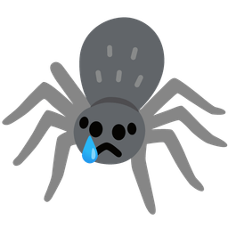 Crying face and Spider