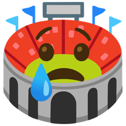 Crying face and Stadium