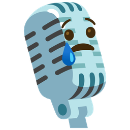 Crying face and Studio microphone