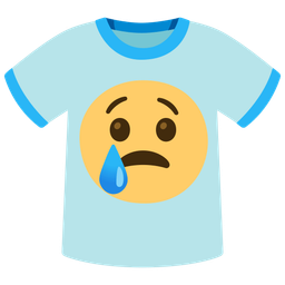 Crying face and T-shirt