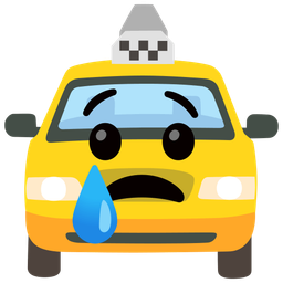 Crying face and Taxi