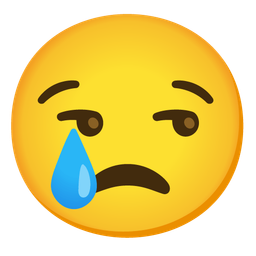 Crying face and Unamused face