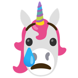 Crying face and Unicorn
