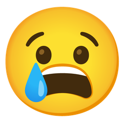 Crying face and Weary face