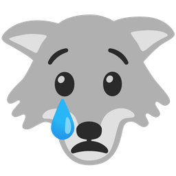 Crying face and Wolf