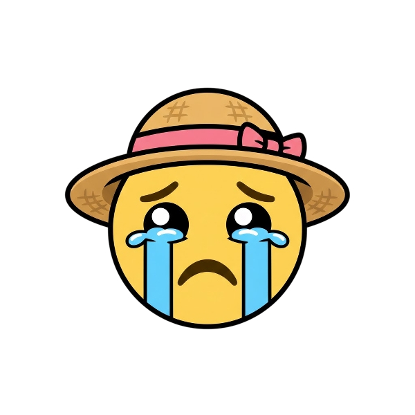 Crying face and Woman’s hat