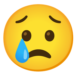 Crying face and Worried face