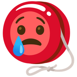 Crying face and Yo-yo