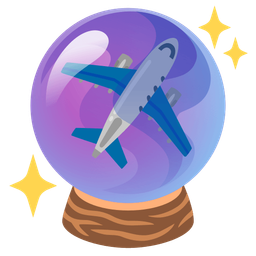 crystal ball and airplane