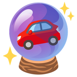 crystal ball and automobile