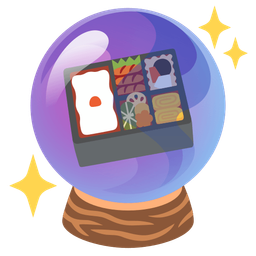 crystal ball and bento box