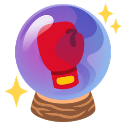 crystal ball and boxing glove