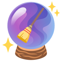 crystal ball and broom