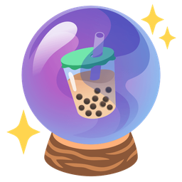 crystal ball and bubble tea
