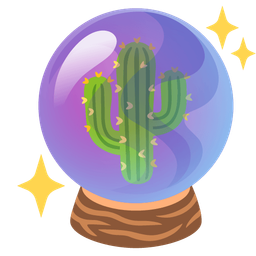crystal ball and cactus