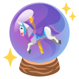 crystal ball and carousel horse