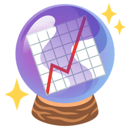 crystal ball and chart increasing