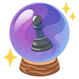 crystal ball and chess pawn