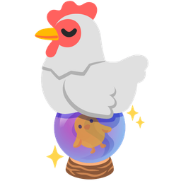 crystal ball and chicken