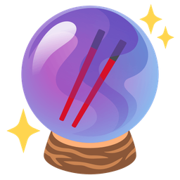 crystal ball and chopsticks