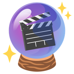 crystal ball and clapper board