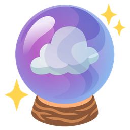 crystal ball and cloud