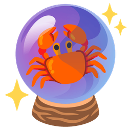 crystal ball and crab