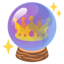 crystal ball and crown