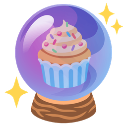 crystal ball and cupcake