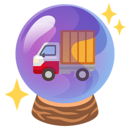 crystal ball and delivery truck