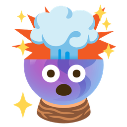 crystal ball and exploding head