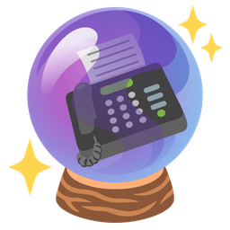 crystal ball and fax machine