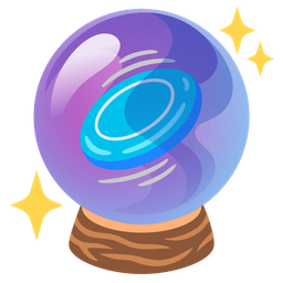 crystal ball and flying disc