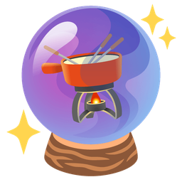crystal ball and fondue