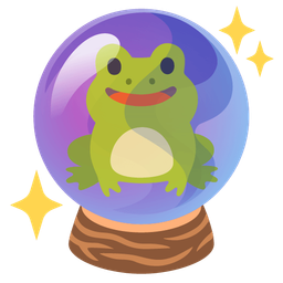 crystal ball and frog