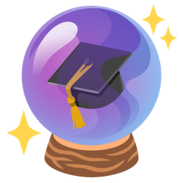 crystal ball and graduation cap