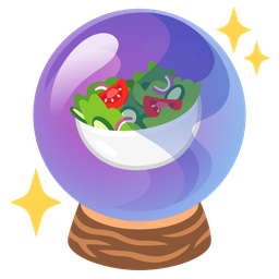 crystal ball and green salad