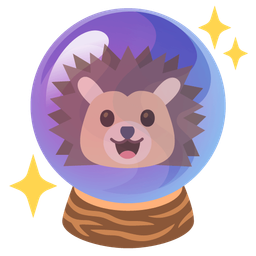 crystal ball and hedgehog