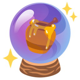 crystal ball and honey pot