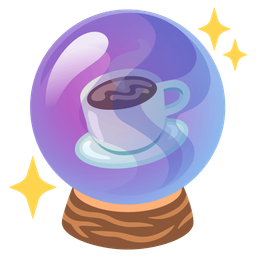 crystal ball and hot beverage