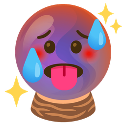 crystal ball and hot face