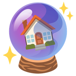 crystal ball and house